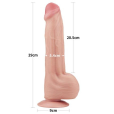 Фалоімітатор LoveToy Sliding-Skin Dual Layer Dong 11.5 Flesh