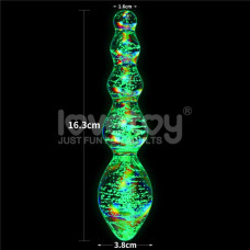 Фалоімітатор LoveToy Twilight Gleam Glow-in-the-dark Glass Dildo Tantalizing Orbs
