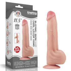 Фалоімітатор LoveToy Sliding-Skin Dual Layer Dong 11.5 Flesh