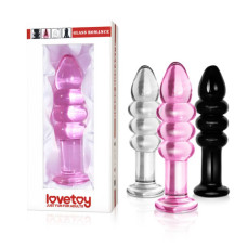 Стеклянный фаллоимитатор LoveToy Glass Romance Розовый LVTOY255