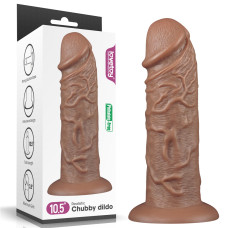 Фалоімітатор LoveToy Realistic Chubby Dildo 10.5 Коричневий