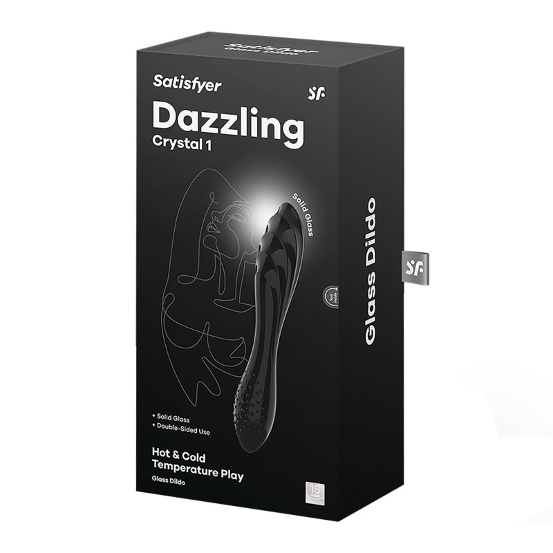 Двухсторонний стеклянный дилдо Satisfyer Dazzling Crystal 1 Black, очень крепкий, без стопера. Двухсторонний стеклянный дилдо Satisfyer Dazzling Crystal 1 Black, очень крепкий, без стопера.