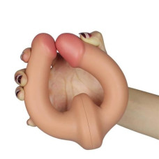 Двосторонній фалоімітатор LoveToy Holy Dong Double-Ended Dildo 12.5 Тілесний