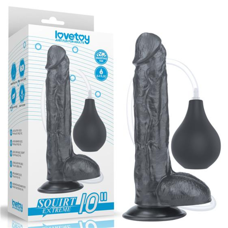 Фалоімітатор LoveToy Squirt Extreme Dildo 10 Black