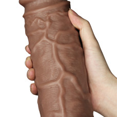 Фалоімітатор LoveToy Realistic Chubby Dildo 10.5 Коричневий