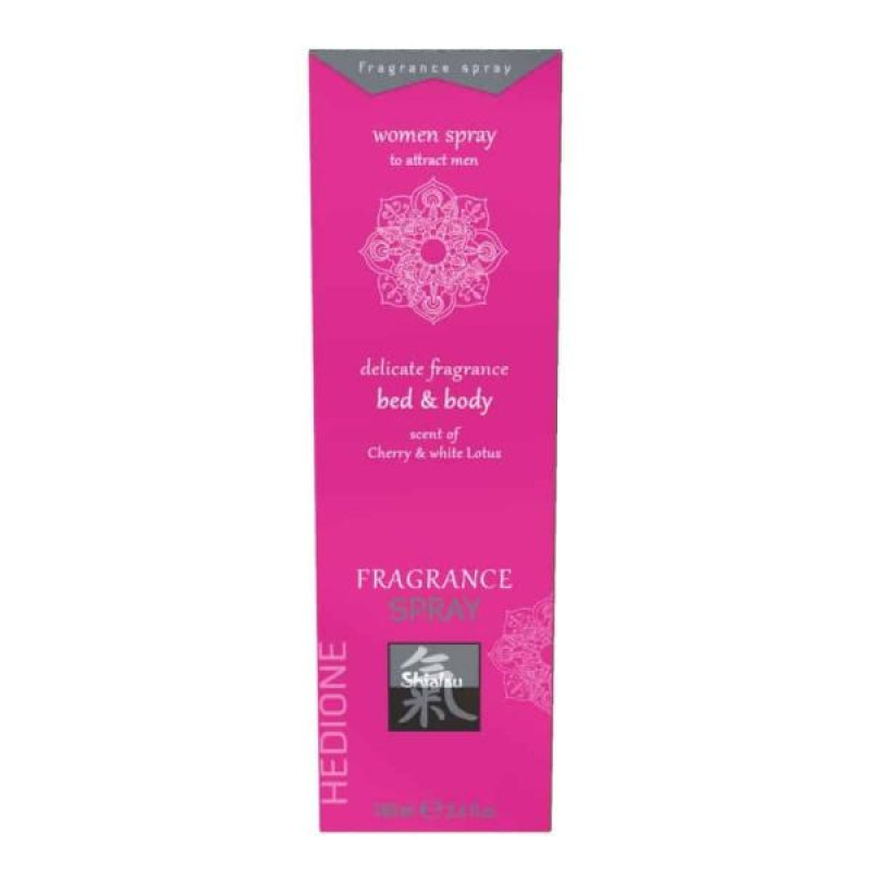 Спрей для тела и постели с феромонами и афродизиаками Hot Fragrance Вишня и белый лотос 100 мл Спрей для тела и постели с феромонами и афродизиаками Hot Fragrance Вишня и белый лотос 100 мл