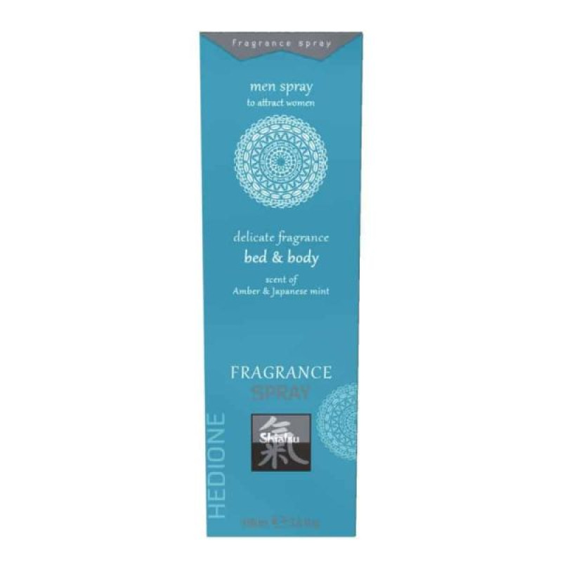 Спрей для тела и постели с феромонами и афродизиаками Hot Fragrance Янтарь и японская мята 100 мл