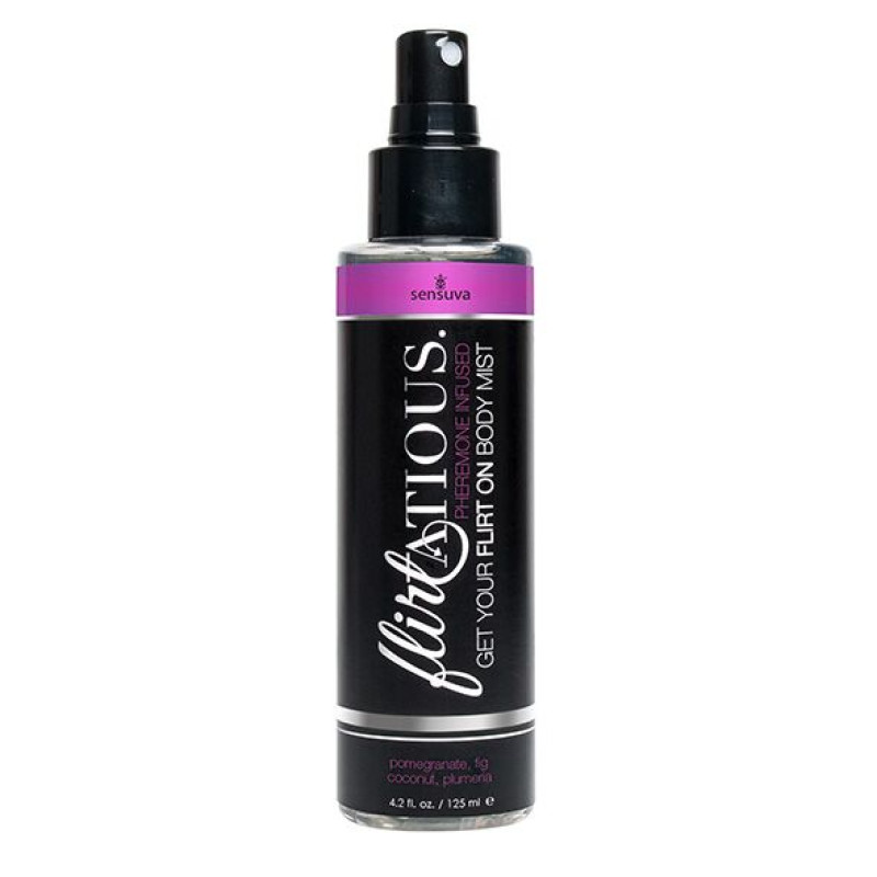 Спрей-міст для тіла з феромонами Sensuva Flirtatious Pomegranate, Fig, Coconut & Plumeria 125 мл Спрей-міст для тіла з феромонами Sensuva Flirtatious Pomegranate, Fig, Coconut & Plumeria 125 мл