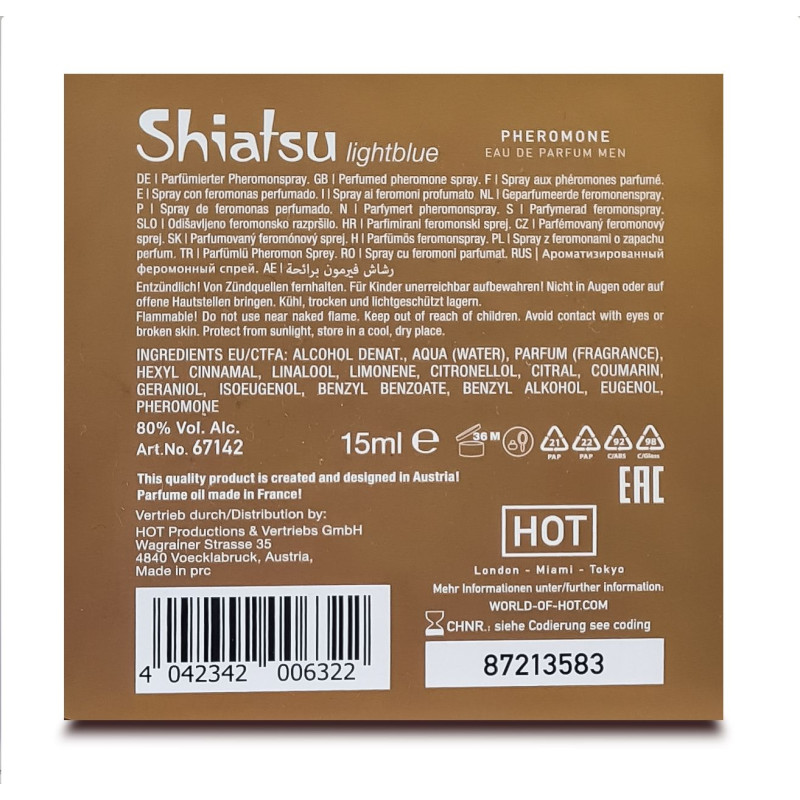 Духи с феромонами мужские SHIATSU Pheromone Fragrance men lightblue 15 мл