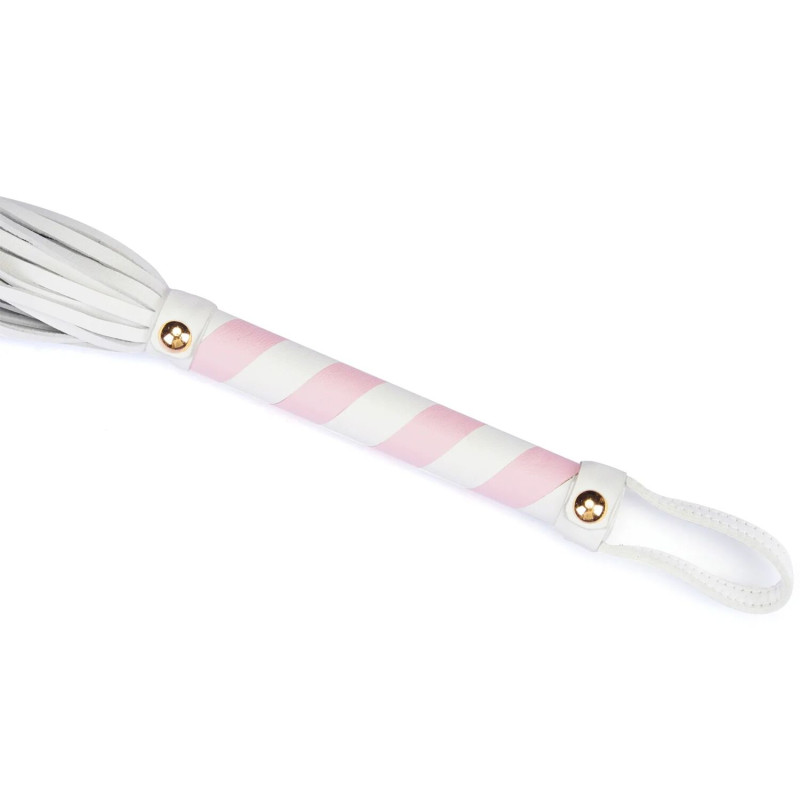 Флогер Liebe Seele White & Pink Leather Flogger