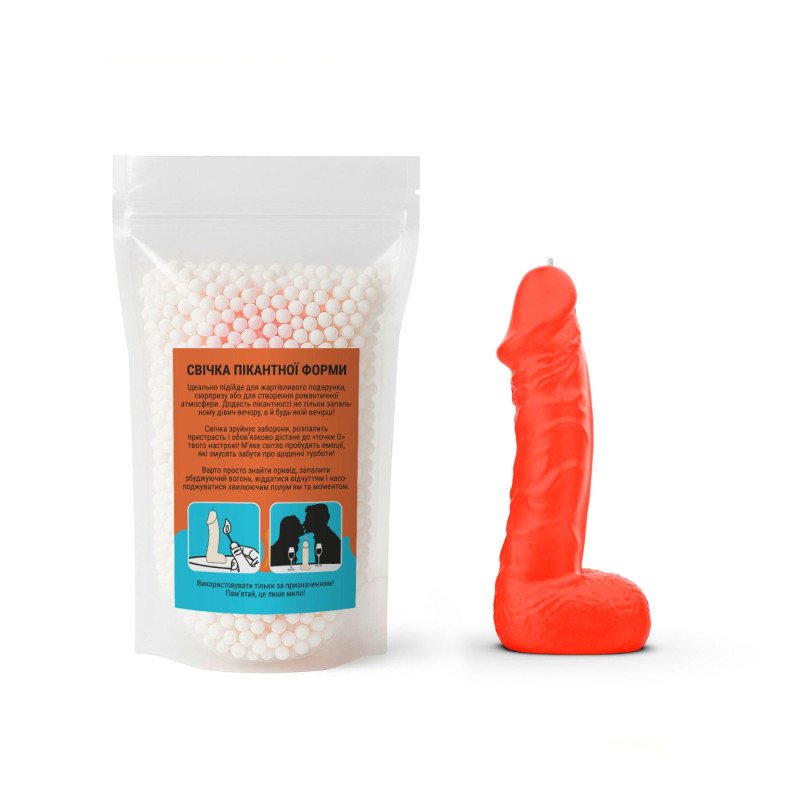 Свеча в виде члена Чистий Кайф MEDIUM Orange