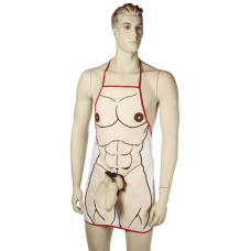 Кухонний фартух з плюшевим пенісом OOTB Sexy Apron Male Body With Plush Penis