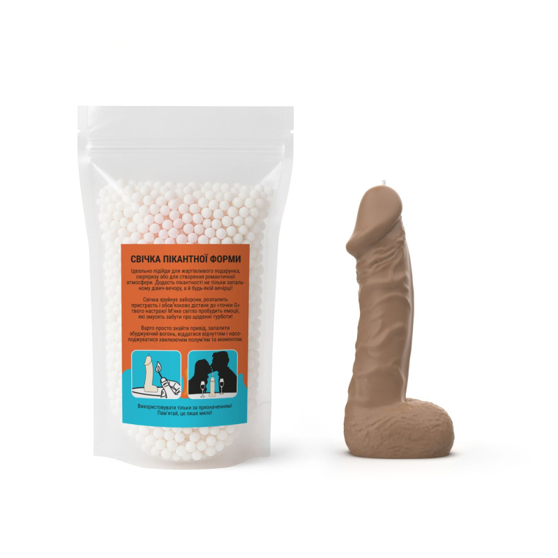 Свеча в виде члена Чистий Кайф MEDIUM Brown