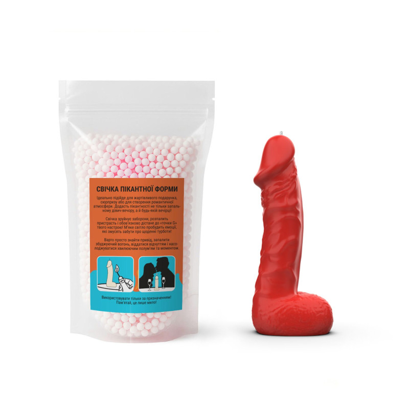 Свічка у вигляді члена Чистий Кайф LARGE Red