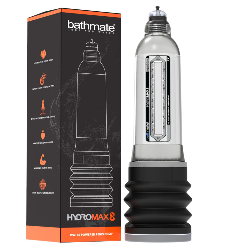 Гидропомпа Bathmate Hydromax 8 Clear, для члена длиной от 15 до 20 см, диаметр до 5,5 см Гидропомпа Bathmate Hydromax 8 Clear, для члена длиной от 15 до 20 см, диаметр до 5,5 см