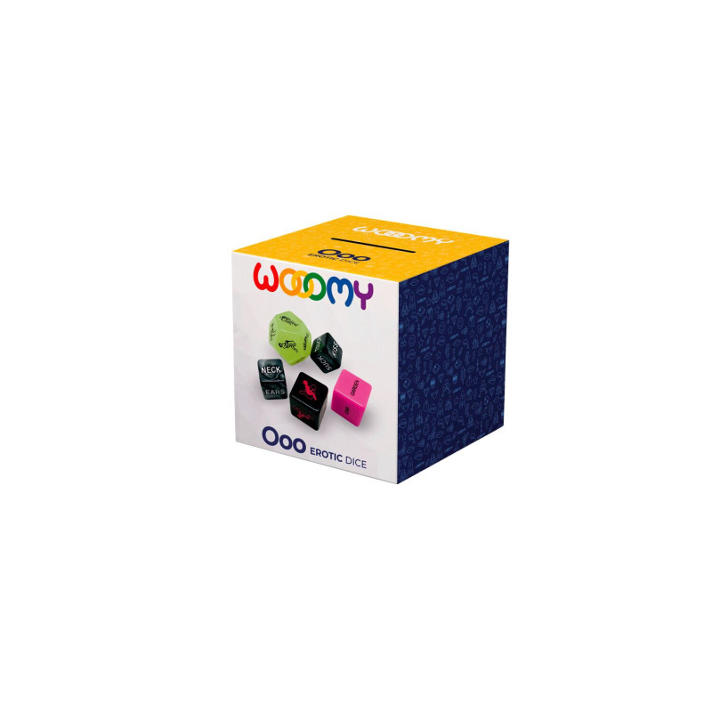 Набор кубиков Wooomy Ooo 5 Dice Set (EN): места и позы для секса, интимные действия и части тела Набор кубиков Wooomy Ooo 5 Dice Set (EN): места и позы для секса, интимные действия и части тела