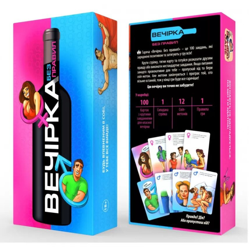 Игра для зажигательной вечеринки «Вечерка. Без правил» (UA) Игра для зажигательной вечеринки «Вечерка. Без правил» (UA)