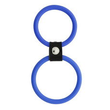 Эрекционное кольцо Dreamtoys Menzstuff Dual Rings Голубое