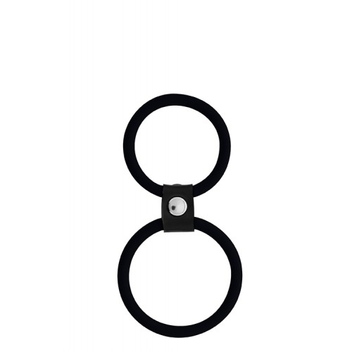 Ерекційне кільце Dreamtoys Menzstuff Dual Rings Чорне