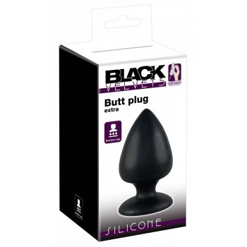Анальна пробка Black Velvets Butt Plug Extra Чорна