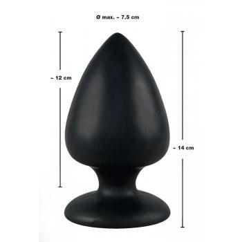 Анальная пробка Black Velvets Butt Plug Extra Черная