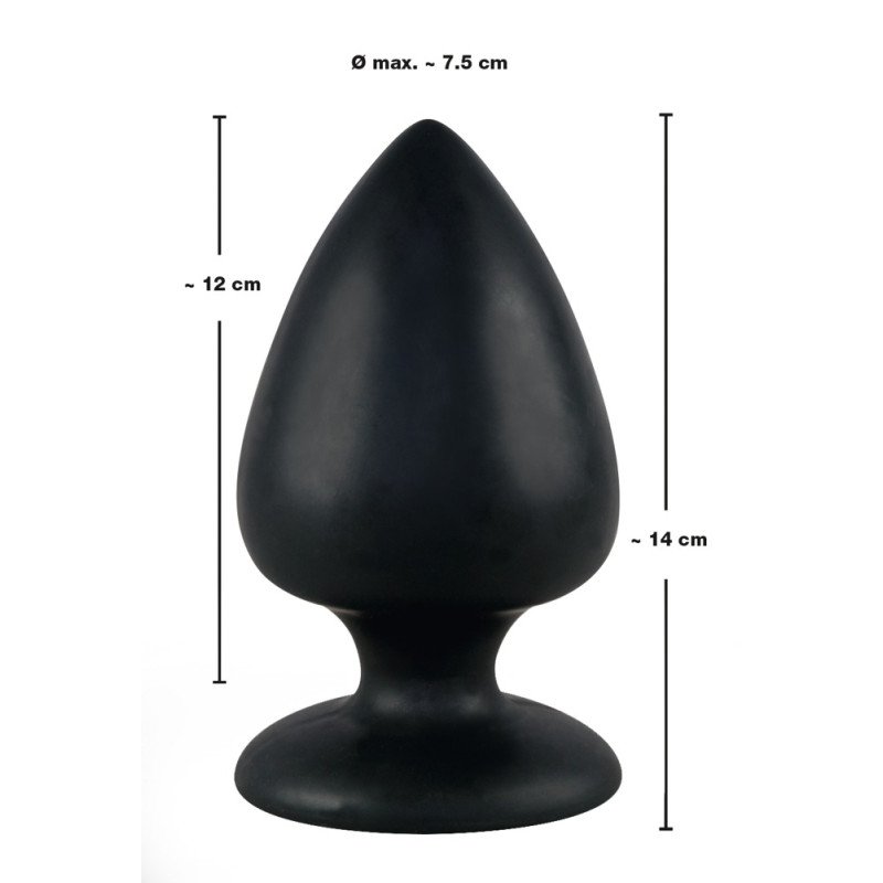Анальна пробка Black Velvets Butt Plug Extra Чорна