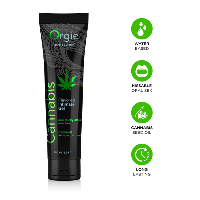 Съедобный лубрикант на водной основе Orgie Lube Tube Каннабис 100 мл