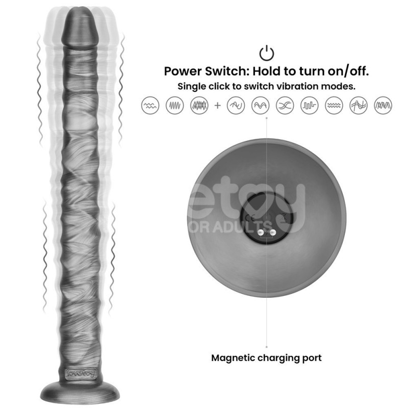 Реалістичний вібратор LoveToy King Sized Vibrating Vibrax Slider 16