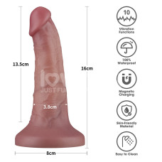 Реалистичный вибратор LoveToy Vibrating Dual Density Power Cock 6