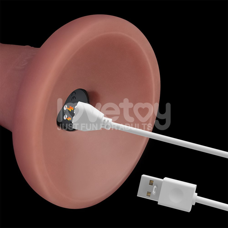 Реалистичный вибратор LoveToy Vibrating Dual Density Power Cock 6