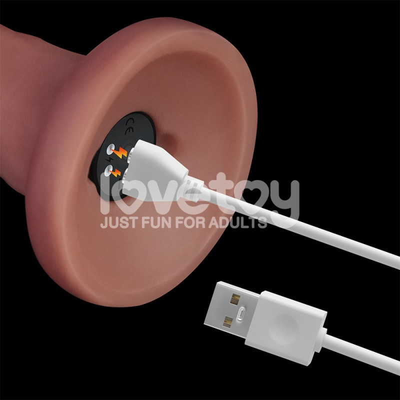 Реалистичный вибратор LoveToy Vibrating Dual Density Power Cock 8
