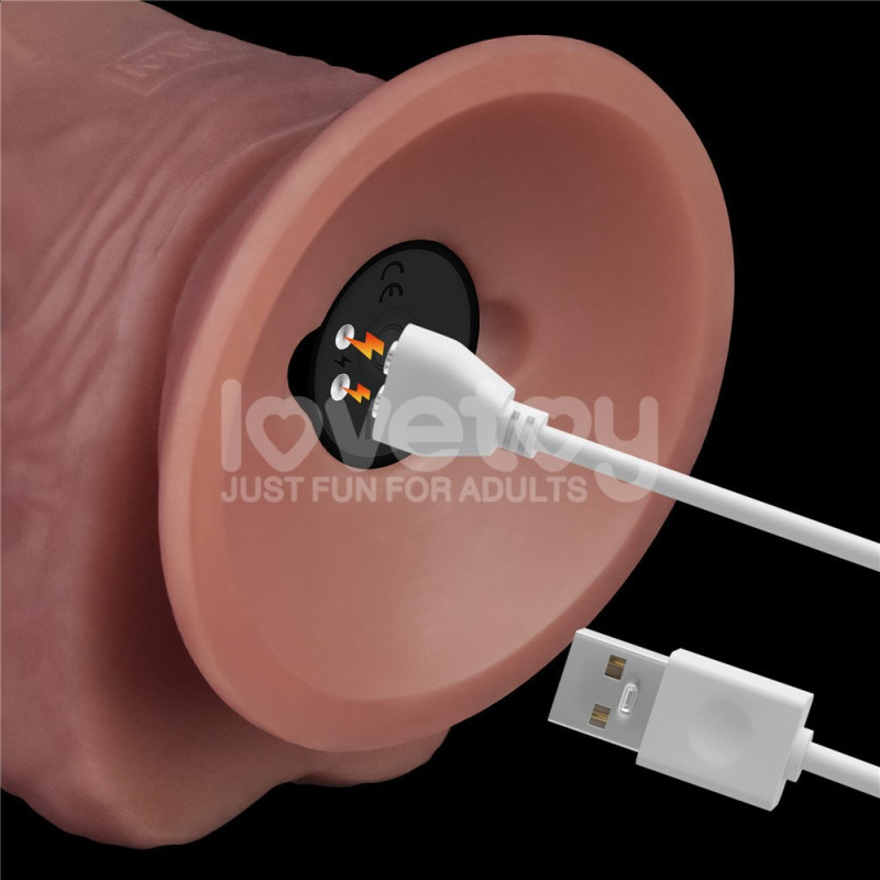 Реалистичный вибратор LoveToy Vibrating Dual Density Power Cock 9