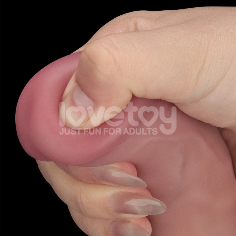 Реалистичный вибратор LoveToy Vibrating Dual Density Power Cock 9