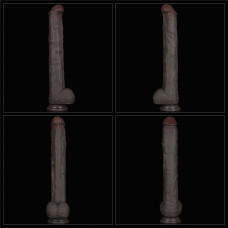 Фаллоимитатор LoveToy Dual Layered Bendable Silicone Cock XXL 14.5 Black