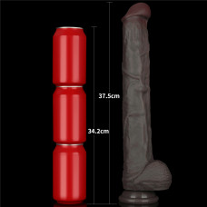 Фаллоимитатор LoveToy Dual Layered Bendable Silicone Cock XXL 14.5 Black