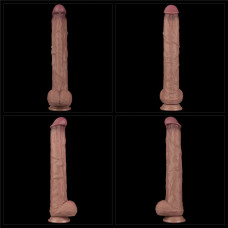Фаллоимитатор LoveToy Dual Layered Bendable Silicone Cock XXL 14.5 Flesh