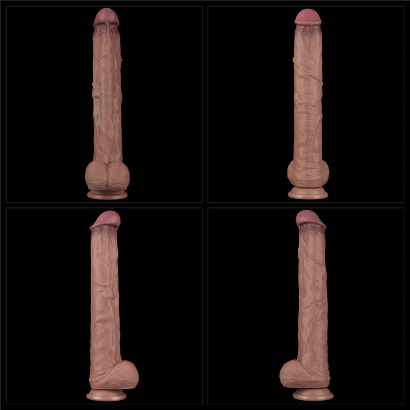 Фаллоимитатор LoveToy Dual Layered Bendable Silicone Cock XXL 14.5 Flesh