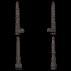 Фаллоимитатор LoveToy Dual Layered Bendable Silicone Cock XXL 16 Black