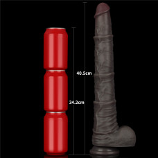 Фаллоимитатор LoveToy Dual Layered Bendable Silicone Cock XXL 16 Black