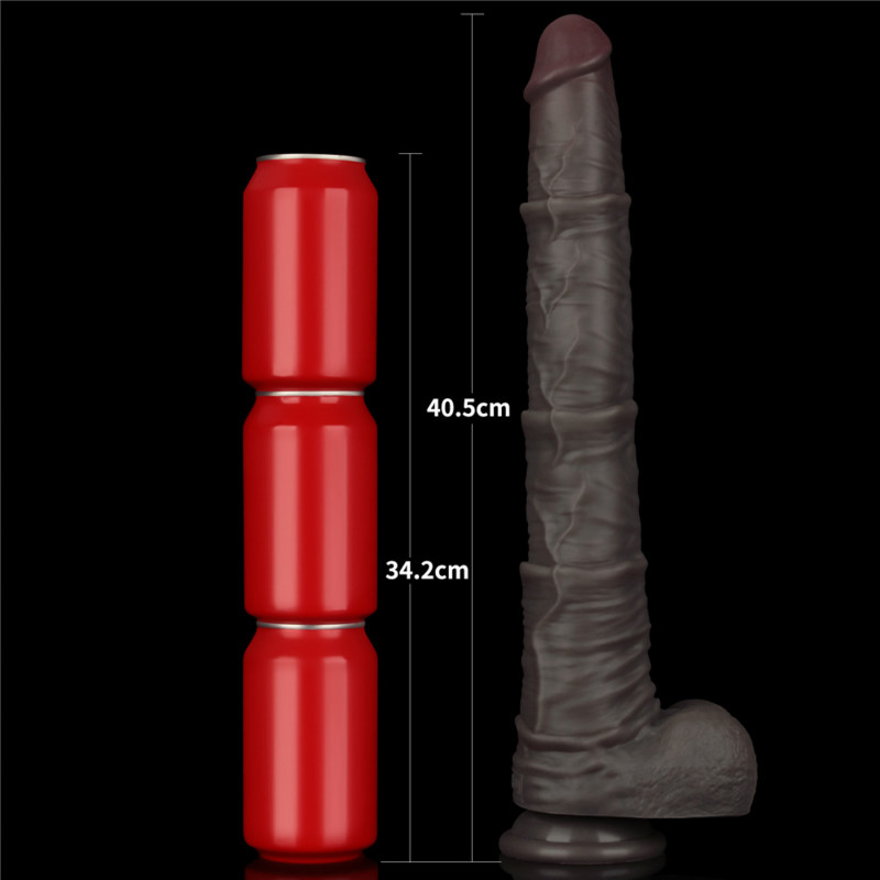 Фаллоимитатор LoveToy Dual Layered Bendable Silicone Cock XXL 16 Black