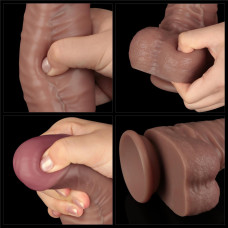 Фаллоимитатор LoveToy Dual Layered Bendable Silicone Cock XXL 16 Flesh