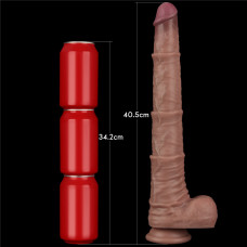 Фаллоимитатор LoveToy Dual Layered Bendable Silicone Cock XXL 16 Flesh