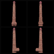 Фаллоимитатор LoveToy Dual Layered Bendable Silicone Cock XXL 16 Flesh