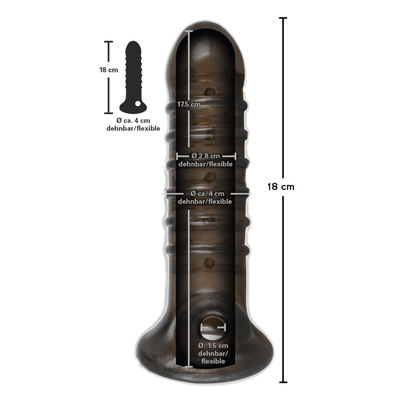 Насадка на член Rebel Penis Sleeve smoke-coloured Черная Насадка на член Rebel Penis Sleeve smoke-coloured Черная