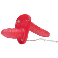 Страпон Bad Kitty Strap-On Duo Розовый