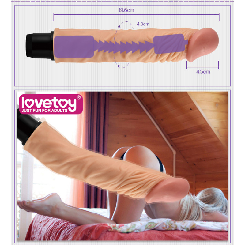 Реалистичный вибратор LoveToy Reel Feel Flexi Vibrator Flesh 9,8