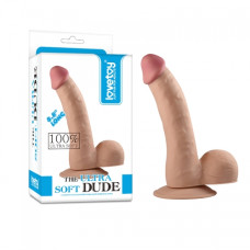 Фаллоимитатор с мошонкой LoveToy Dildo The Ultra Soft Dude 8,8 Телесный