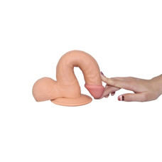 Фаллоимитатор с мошонкой LoveToy Dildo The Ultra Soft Dude 8,8 Телесный