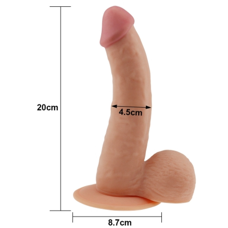 Фаллоимитатор с мошонкой LoveToy Dildo The Ultra Soft Dude 8,8 Телесный Фаллоимитатор с мошонкой LoveToy Dildo The Ultra Soft Dude 8,8 Телесный