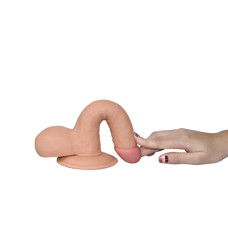 Фаллоимитатор с мошонкой LoveToy Dildo The Ultra Soft Dude 7,5 Телесный